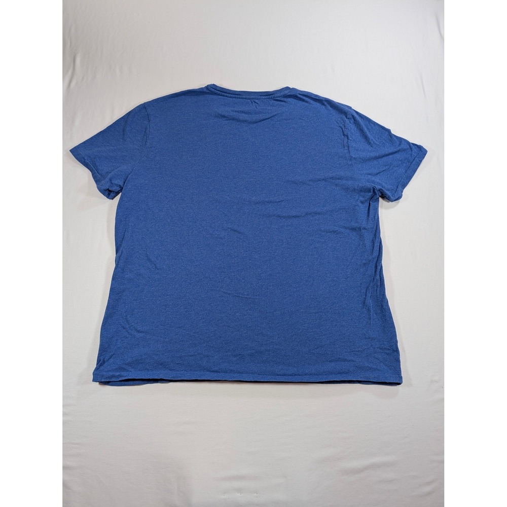 Polo Ralph Lauren Mens XL Blue Heather Short Sleeve Pony Logo T-Shirt Stained - Picture 8 of 8